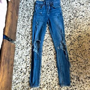 Citizens of Humanity distressed high rise skinny jeans